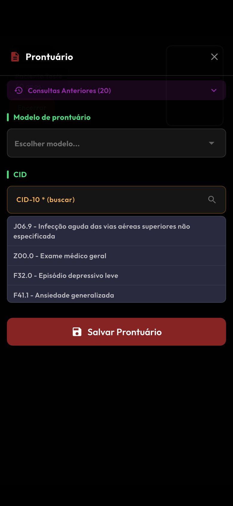Anko Saúde app — App do médico — tela 6