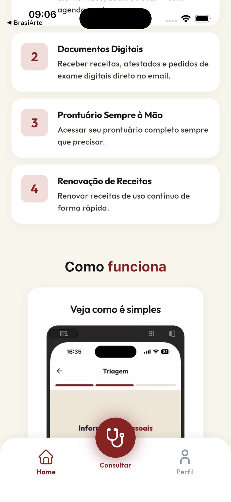 Anko Saúde app — App do paciente — tela 2