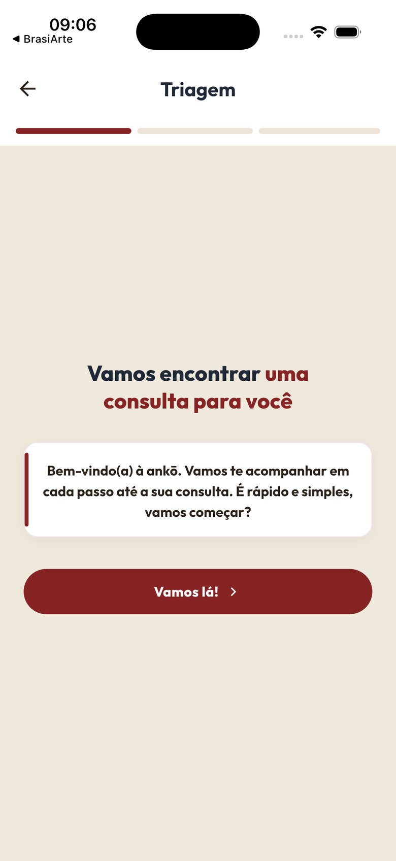 Anko Saúde app — App do paciente — tela 3
