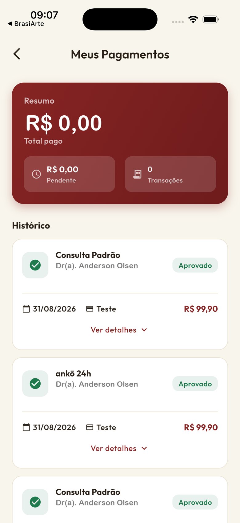 Anko Saúde app — App do paciente — tela 8