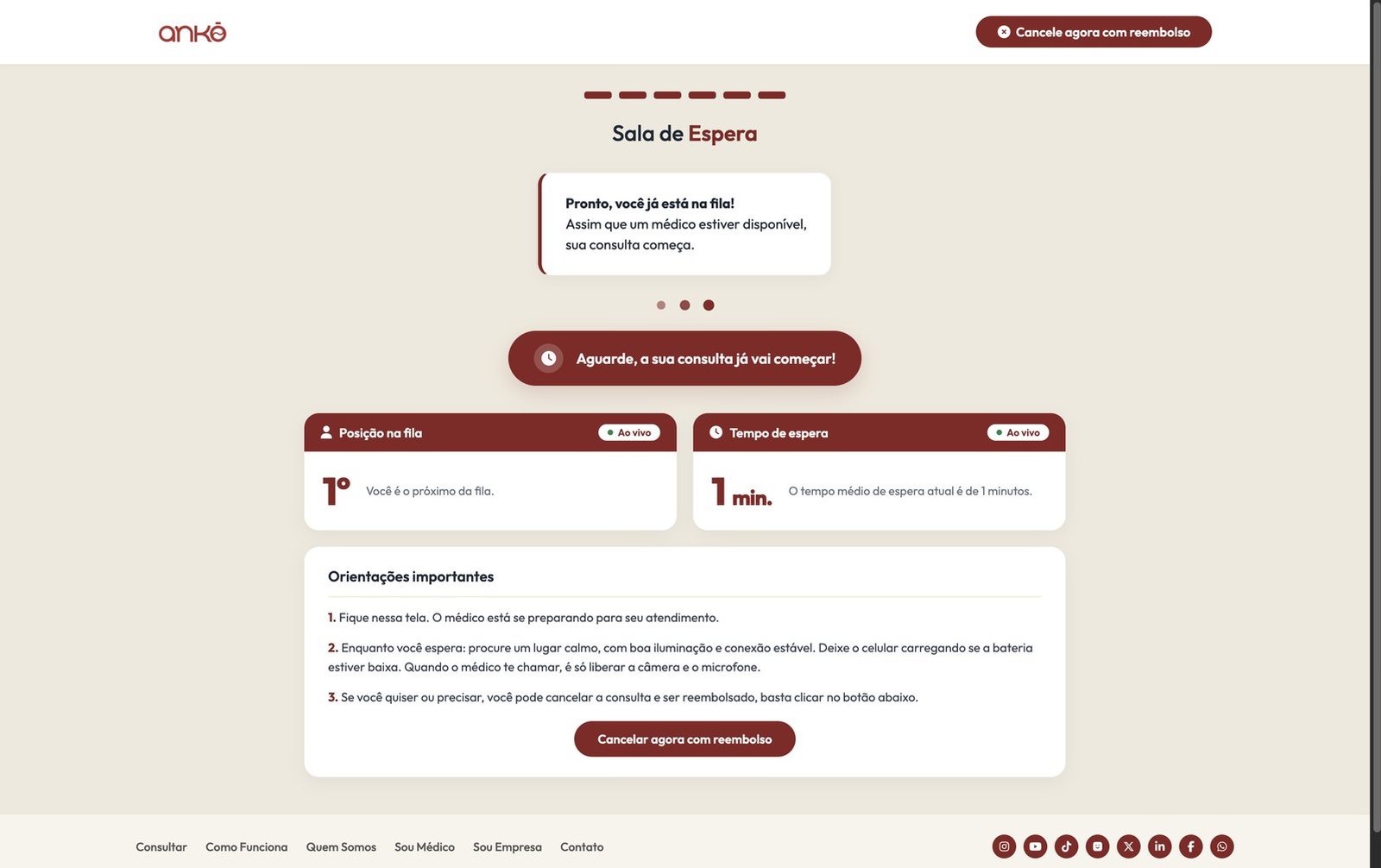 Anko Saúde — A jornada da consulta — tela 3